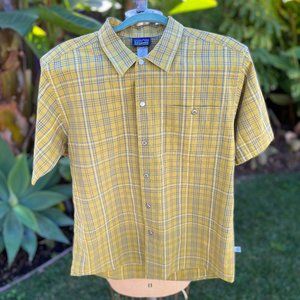 Patagonia Rhythm Checked Short Sleeved Button Down Shirt Men's Medium